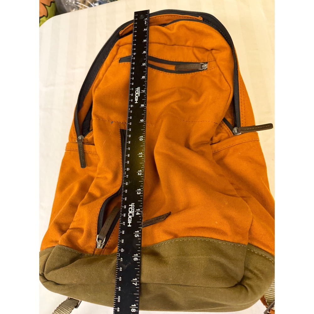 Causegear Canvas Backpack Burnt Orange Olive Green Handcrafted Ethical Bag - Picture 6 of 8